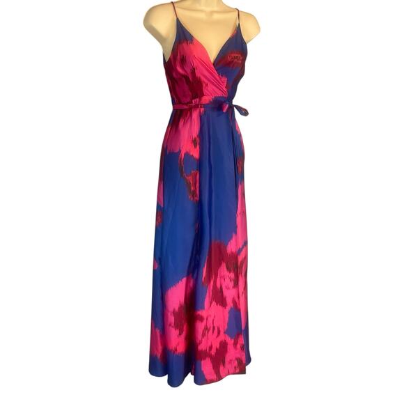 Anthropologie Hutch Floral Leah Wrap Vibrant Sleeveless Maxi Dress XXSP NWT - Picture 3 of 9
